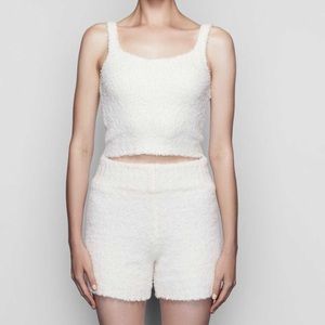 SOLD OUT Skims Fuzzy Knit Shorts & Tank in Marble